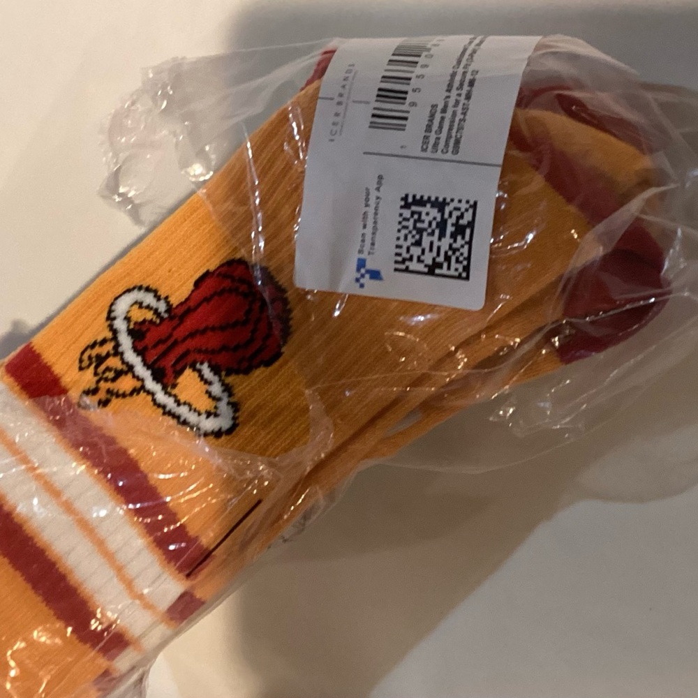 NWT- 3 pr Miami Heat men’s crew socks